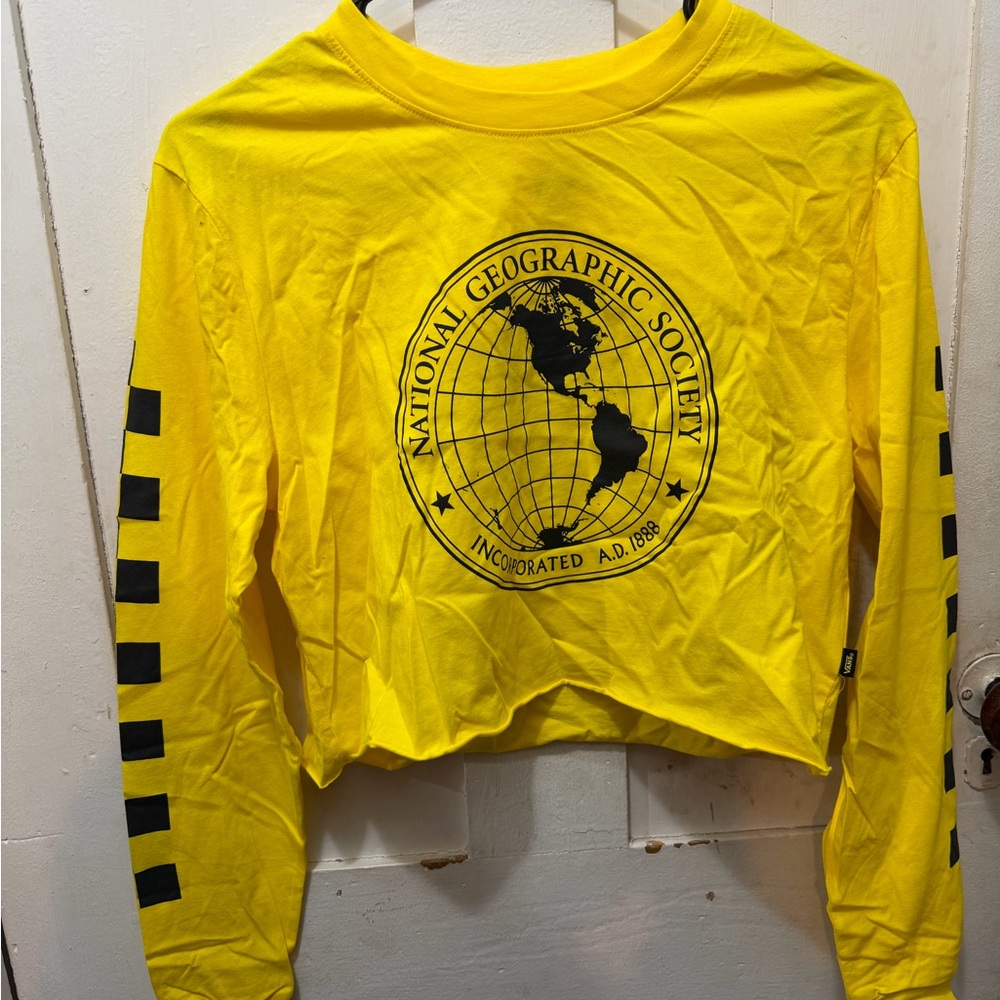 Vans Yellow and Black Crop Top